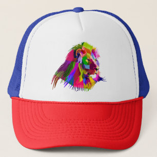 Gorra De Camionero Diseño geométrico de cabeza de león