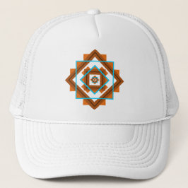 Gorra De Camionero Diseño geométrico de los picos de montaña del suro
