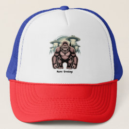 Gorra De Camionero Diseño gráfico divertido Bigfoot Sasquatch Alien U