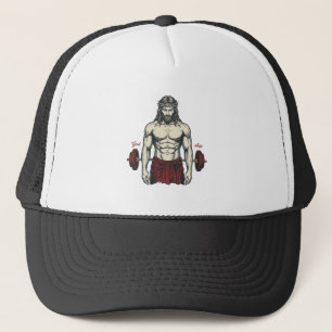 Gorra De Camionero Diseño Gráfico Fuerza Fe Grabada Vintage_1
