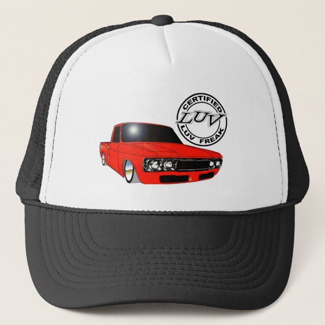 Gorra De Camionero Diseño loco de OG LUV en rojo (Anverso)