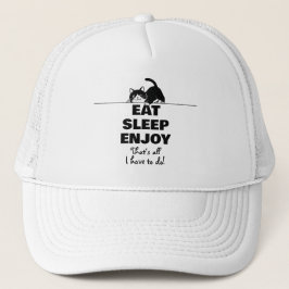 Gorra De Camionero Diseño minimalista de gatito adorable - CAT 6