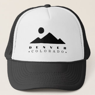 Gorra De Camionero Diseño minimalista de silueta negra de atardecer e