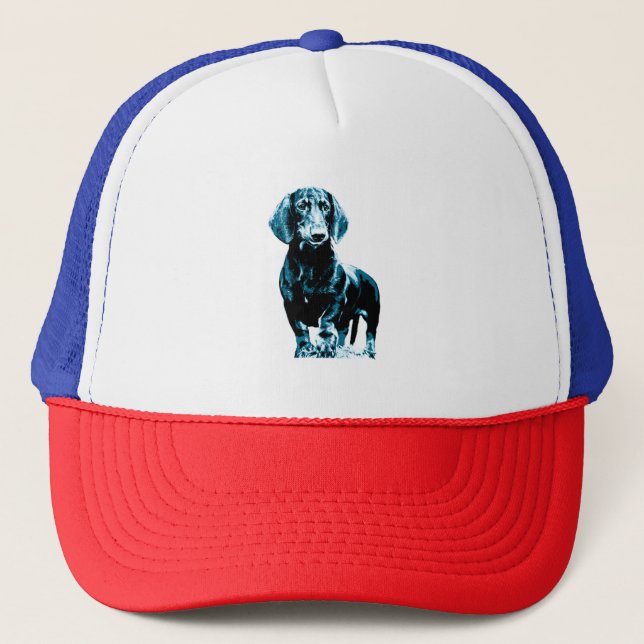 Gorra De Camionero Diseño moderno de dachshund (Anverso)