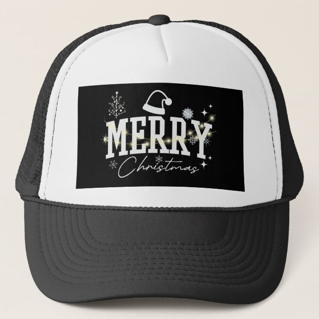 Gorra De Camionero Diseño navideño navideño (Anverso)