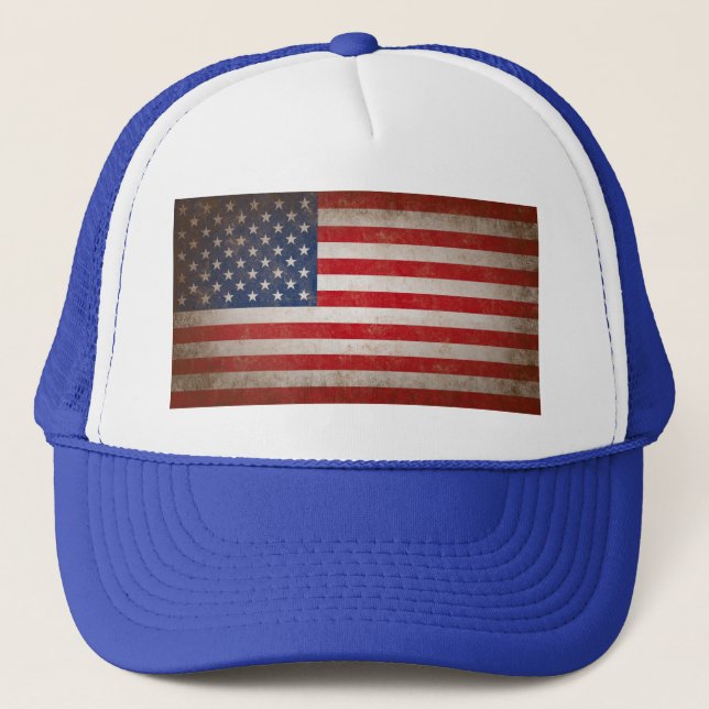 Gorra De Camionero Diseño patriótico de la bandera americana del (Anverso)