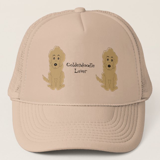 Gorra De Camionero Diseño personalizado del perro de Goldendoodle (Anverso)