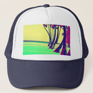 Gorra De Camionero diseño psicodélico enrrollado de la playa