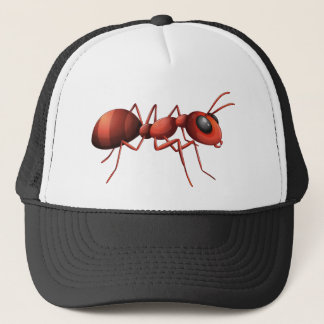 Gorra De Camionero Diseño rojo de la hormiga