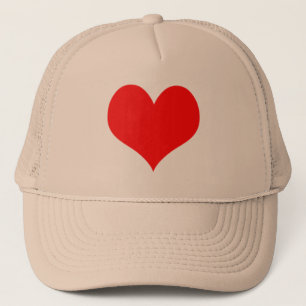 Gorra De Camionero Diseño rojo del día de San Valentín del corazó