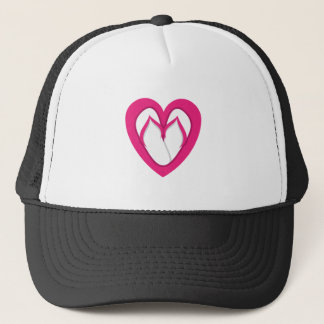 Gorra De Camionero diseño rosado 2 del flip-flop