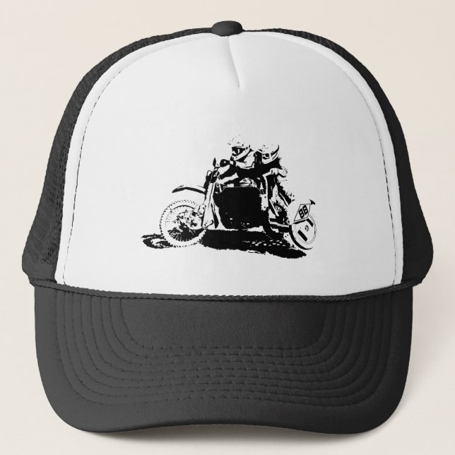 Gorra De Camionero Diseño simple de Sidecarcross (Anverso)