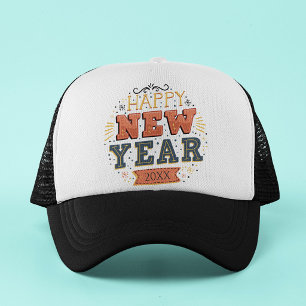 Gorra De Camionero Diseño Única de Nochevieja Vintage Personalizado