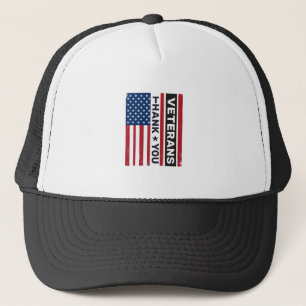 Gorra De Camionero Diseño vectorial de bandera desgastada Agradecimie