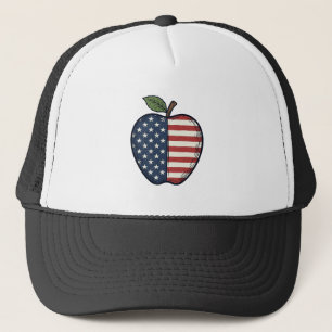 Gorra De Camionero Diseño vectorial de grabado vintage de manzana pat