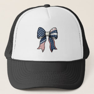 Gorra De Camionero Diseño vectorial de lazo grabado vintage patriótic