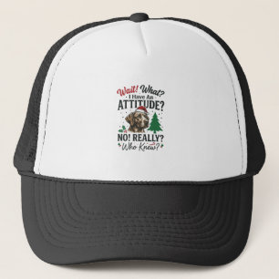 Gorra De Camionero Diseño Vectorial de Navidad con Perro Divertido_1