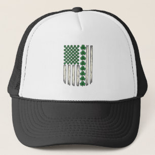 Gorra De Camionero Diseño vectorial vintage de bandera americana tréb