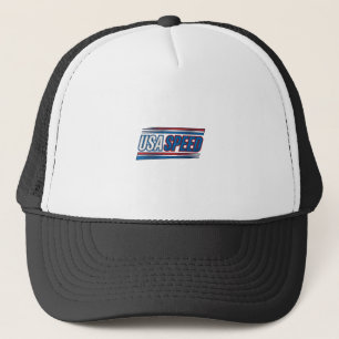 Gorra De Camionero Diseño vectorial vintage patriótico de carreras de