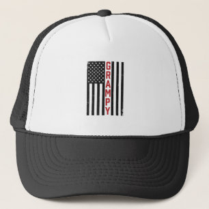 Gorra De Camionero Diseño vintage vector patriótico de bandera americ