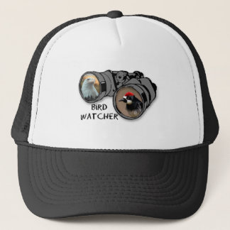 Gorra De Camionero Diseño w/Eagle del vigilante de pájaro y pulsación
