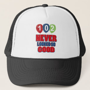Gorra De Camionero diseños del cumpleaños de 102 años