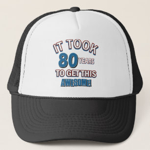 Gorra De Camionero diseños del cumpleaños de 80 años