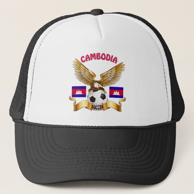 Gorra De Camionero Diseños del fútbol de Combodia (Anverso)