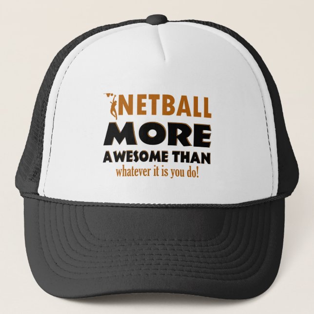 Gorra De Camionero Diseños frescos del Netball (Anverso)