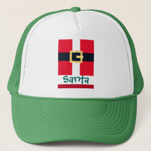 Gorra De Camionero Diseños rojos alegres de Santa del navidad