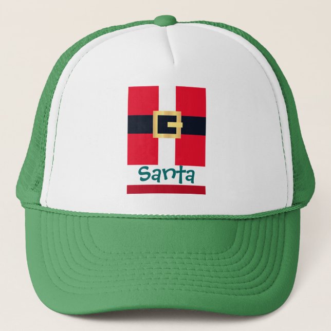 Gorra De Camionero Diseños rojos alegres de Santa del navidad (Anverso)