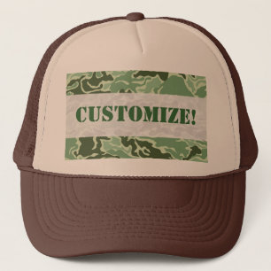 Gorra De Camionero Diseños verdes de encargo del camuflaje del