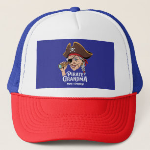 Gorra De Camionero Disfraz de Halloween con abuela divertida y pirata