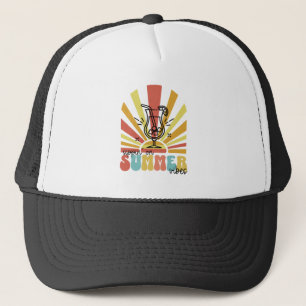 Gorra De Camionero Disfrutando los ambientes veraniegos, Sol Retro, C