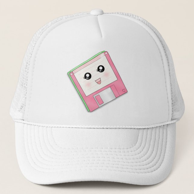 Gorra De Camionero Disquete rosado (Anverso)