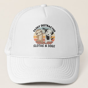 Gorra De Camionero Distracción Fácil Por Perros Y Lechugas
