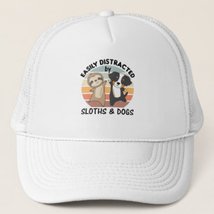 Gorra De Camionero Distracción Fácil Por Perros Y Lechugas