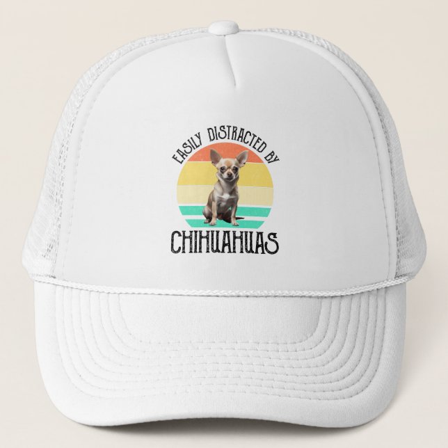 Gorra De Camionero Distrado Fácilmente Por Chihuahuas (Anverso)
