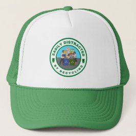 Gorra De Camionero Distraído fácilmente por el reciclaje