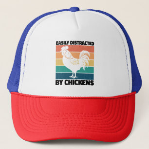 Gorra De Camionero Distraído Fácilmente Por Los Amantes De Los Gallos