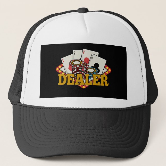 Gorra De Camionero Distribuidor de Casino Poker (Anverso)