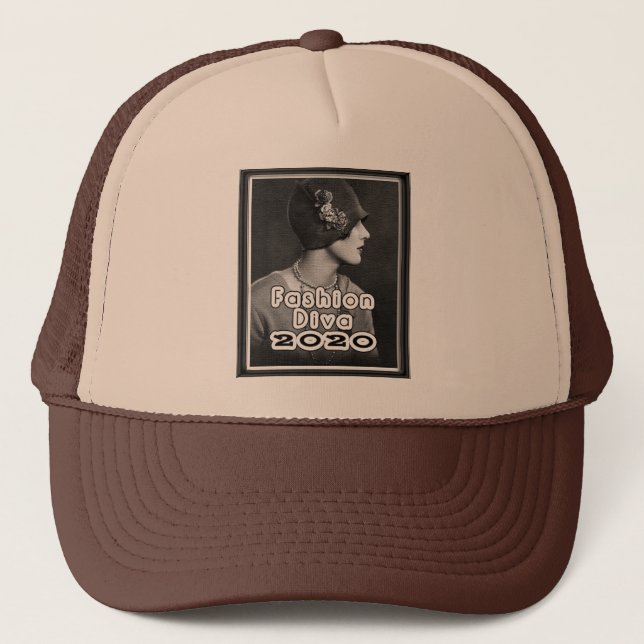 Gorra De Camionero Diva de la moda de los rugientes años 20 (Anverso)