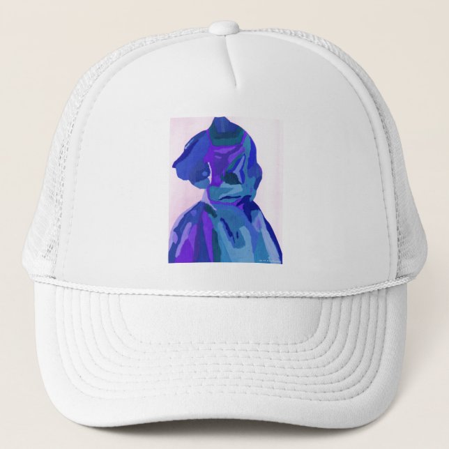 Gorra De Camionero Diva Fashionista En Azul I (Anverso)