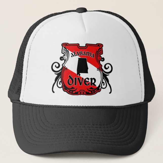 Gorra De Camionero Diver de Alabama (Anverso)