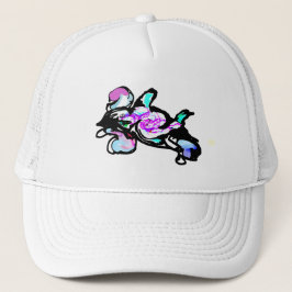 Gorra De Camionero Diversión de ola de delfín