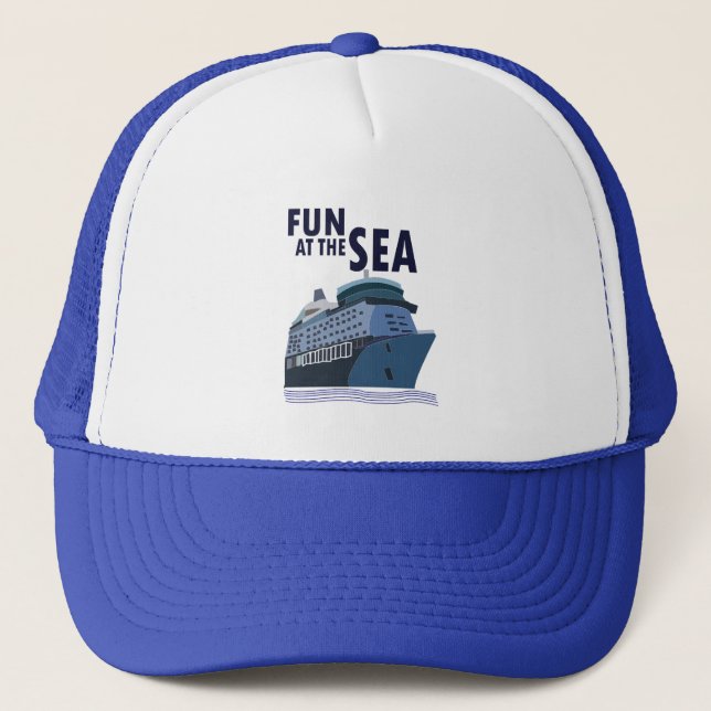 Gorra De Camionero Diversión En El Crucero Por El Mar (Anverso)