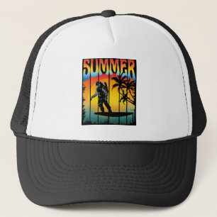 GORRA DE CAMIONERO DIVERSIÓN VERANO ASTRONAUTA ATARDECER