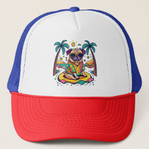 Gorra De Camionero Diversión vertida de verano con cerdo picado en la