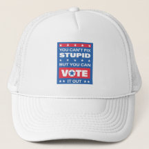 Gorra de camionero divertida con cita de político 