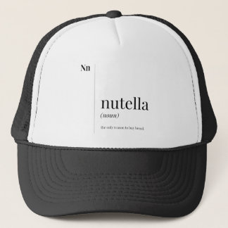 Gorra De Camionero Divertida definición de nutella
